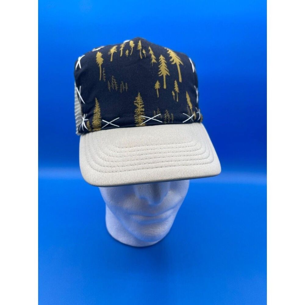 Blowfish Designs Mesh Back Trucker Hat Size SMALL Snapback Tree Graphic Limited